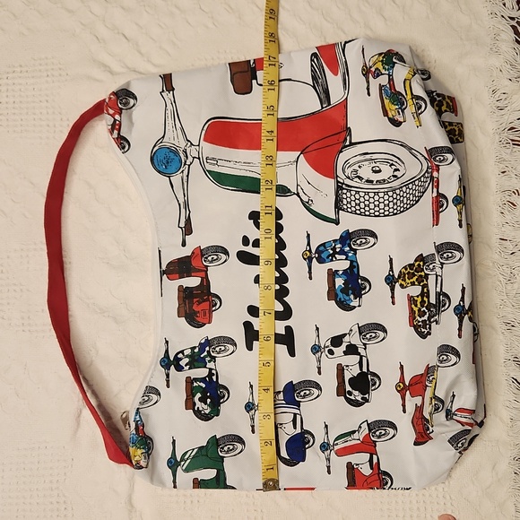 Italia Scooter Zip Bag Zip Up Tote Italian Souvenir Colorful Quirky Purse Vaca - Picture 8 of 8